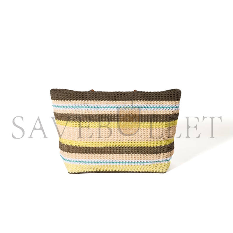 M1v M1v raffia-effect woven tote bag 5bg228 (40*34*16cm)